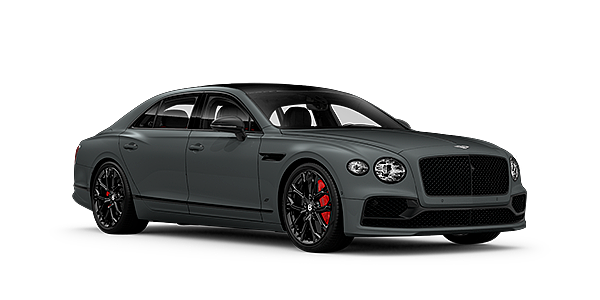 Bentley Chongqing Bentley Flying Spur S front side angled view in Cambrian Grey coloured exterior. 